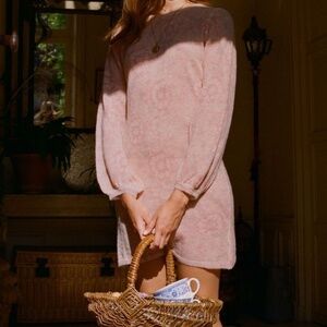 Rouje pink floral wool dress in size 34/0/XS. NWOT